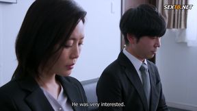 Married Secretary, Creampie Sexual Intercourse In The President's Office Full Of Sweat And Kisses -
