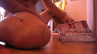 3 my big cock masturbate on porn magazine