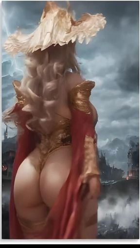A hot cartoon is shaking her body