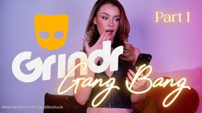 GRINDR GANG BANG - PART 1 - Encouraged Bi POV