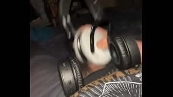 Headphones and ear defenders use my dick to cum