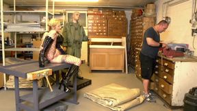 Pissing MILF with tattoos,big ass,big boobs and in latex outfit likes fetish fucking