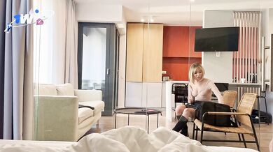 hungry student masturbates, I saw and fucked her. cum in mouth