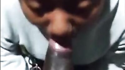 Lustful black babes slobbering on big dicks in a compilation