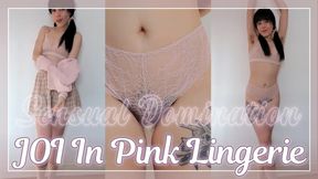 Sensual Domination JOI In Pink Lingerie - Goddess Lunasha seduces and encourages you to worship her with dirty talk