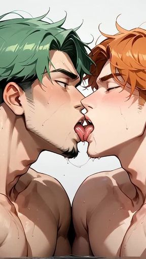 A Green-haired Muscle Bunny Shocks with a Spunk Splash! Experience the Best Gay XXX Action!