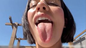 Neighbor-watching Latina amateur squirts and chats dirty