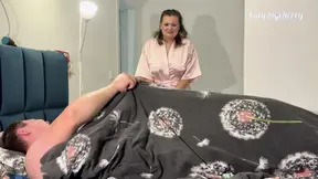 Morning wood leads to taboo stepmom-son sex