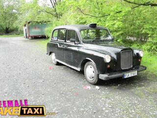 Female Fake Taxi Tourist creampies and gets a soaked twat