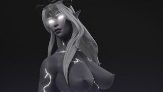 Etheria poses nude for you while rides a toy and buttplug (Fortnite) (TurnTable)