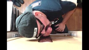 ”Nut Tugging Gloryhole Blowjob”