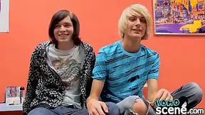 Anal Penetration Session With Two Emo Twinks With Long Hair