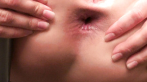 Gorgeous blonde assfucking toying herself in hot costume