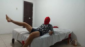 MAN WITH A BIG, UGLY PENIS TRIES TO MASTURBATE WITH AN INFLATABLE PLASTIC