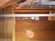 Risky n Naughty DILDO Masturbation in Club House SPA Public Area # Selfie POV