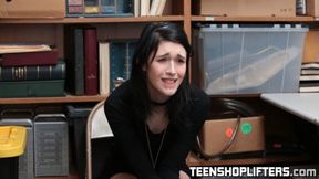 Nubile thief Ivy Aura gets punished and rides big strong dick