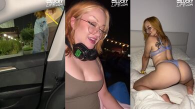 Teasing the blonde babe’s juicy ass in lingerie