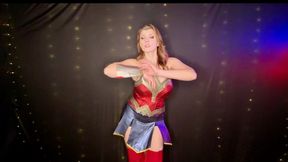 Super Hero Gives In with Wonder in Her Eyes