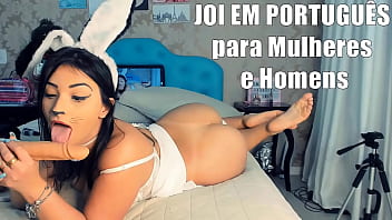 Joi Portugues para Mulheres e Homens Jerk Off Instructions, Coelhinha safada mandando na tua Punheta, gostosa peituda AMAZING JOI BUNNY Girl