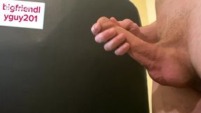 horny guy milking his uncut cock while moaning until big cumshot and intense orgasm gay hardcore