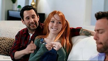 Tight Ass Redhead Teen Gets Used For Wild Double Penetration By Stepdad &amp_ Social Worker