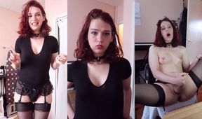 Redhead Femboy Trap Drools Oil Gushes Cum Swallows Huge Load