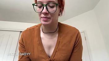 Humiliating futa prostate exam turns into pegging POV facial