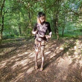 Little Tease in the Forest, Who Ends up as a Cock Sweeper