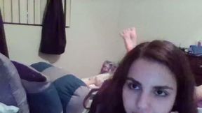 Solo Girl Masturbating in Front of Window