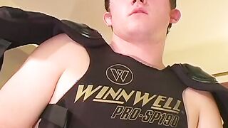 Horny USA twink gets stiff and wanks his lovely big dick for you