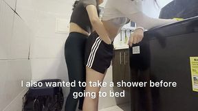 Slutty Lesbian Stepsister Makes Me Strip for Our Laundry Day Fuck Fest