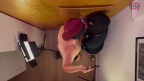 Xl Cock Double Blowjob at the Gloryhole