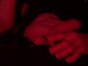 Massaging My Big Dick and Hairy Balls with Devilish Pleasure