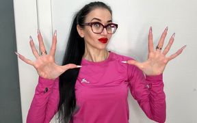 Finger Snapping and Sucking, Long Red Nails, Sharp Claws