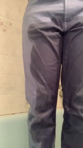 Teen SOAKS pants - I BARELY made it to the tub.