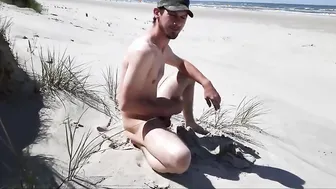 Danish Guy Denis Matern Jerks Off on a Public Beach