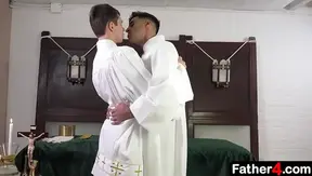 First Confession Turned Sinful Temptation – Young Altar Boy Meets Lustful Priest 18+