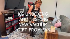 KG UNBOXING AND TESTING NEW VACUUM GIFT FROM FAN