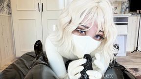Verified Amateurs - Blonde White Rubber Beauties Give Your Rubber Cock A Cute Handjob