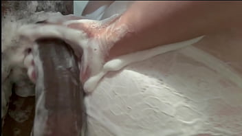 big booty girlfriend sneaks into the shower with her hung hunk behind wife′s back