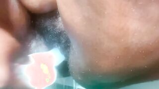 African BBW Unshaved Cunt Gushing