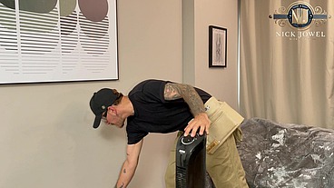 Wow! hot REDHEAD boss lady smooth talks House Painter into sex!