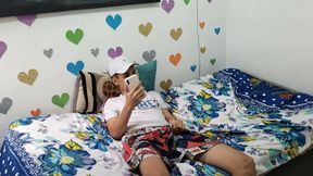 My Stepbrother Didn't Want to Accompany Me to the Pool to Fuck Me and Cum on My Face
