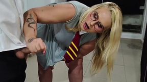 She teaches her stepson to fuck before his graduation night