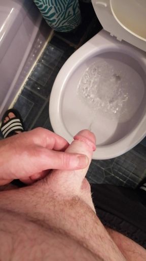 old man with small cock pissing
