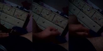 FTM Transman Wanks Cock POV Gushing Cum Destroyed Dark Room