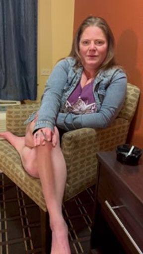 CAUGHT smoking with a red headed MILF!