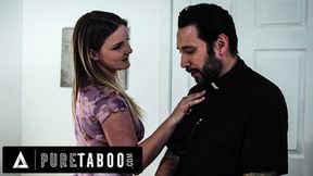 Dirty teen hooker sucks and fucks the priest's cock&#x1F32D; to get a good grade