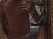 Hot onlyfans male model tattoed whit long hair and bigdick