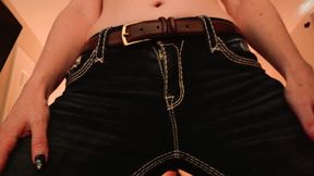 Facesitting in Tight Jeans with Leather Belt – Rock Revival POV Tease